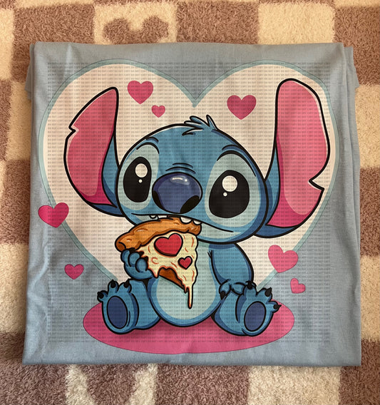 Blue Alien Pizza Tee